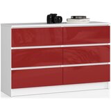 AKORD KOMODA K120 6SZ CLP RDEČI GLOS, (21703164) Cene