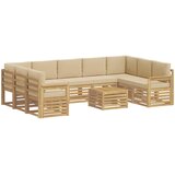  Set vanjskih sofa 8 pcs Bijela i Bež 59 x 59 x 37 cm Poliester | shoptok.hr