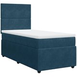 Box spring krevet s madracem plavi 90x200 cm baršunasti | shoptok.hr
