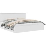  Konstrukcija postelje Bela 200 x 200 cm Inženirsko leseno, (5000121373) | Shoptok.si
