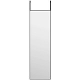  Ogledalo za vrata črno 30x100 cm steklo in aluminij, (20919449) | Shoptok.si