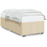 Maison Chic Posteljni okvir - Enojna postelja - Postelja za odrasle brez vzmetnice Cream 80x200 cm Tkanina-J7073, (21767695) Cene