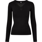 UC Ladies Ladies Knitted V-Neck Sweater black Cene