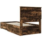  Okvir za krevet Dimljeni hrast i srebrna 75 x 190 cm | shoptok.hr
