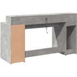 vidaXL Radni stol s LED svjetlima sivi 160x55x91 cm konstruirano drvo | shoptok.hr