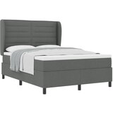 vidaXL Krevet s box springom i madracem Tamno sivi 140x190 cm Tkanina | shoptok.hr