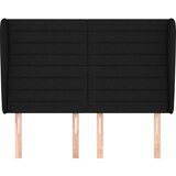  Uzglavlje s ušima crni 147x23x118/128 cm od tkanine | shoptok.hr