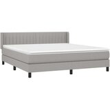  Box spring postelja z vzmetnico svetlo siva 180x200 cm blago, (20791142) | Shoptok.si