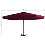  Vrtni suncobran s aluminijskom šipkom 500 cm bordo | shoptok.hr