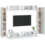  8-dijelni set TV ormarića bijeliod konstruiranog drva | shoptok.hr
