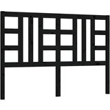 Maison Chic posteljno vzglavje - vzglavna omarica - nočna omarica črno 126x4x100 cm trdna borovina, (21705741) Cene