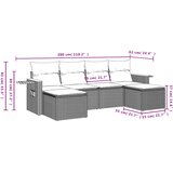  6-dijelni set vrtnih sofa od poliratana s jastucima sivi | shoptok.hr