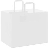  Papirnate vrećice 250 kom s ručkama bijele 32x22x24 cm | shoptok.hr
