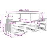  Setovi sofa 3 kom. Prirodna i bež Čvrsto drvo akacije | shoptok.hr