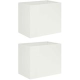  Vrtna saksija 2 kom. Bijela 50 x 40 x 50 cm Čelična vrata | shoptok.hr
