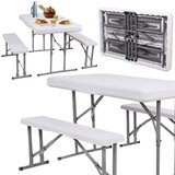  Set za catering stol + klupe 105 x 65 x 69 cm bijeli | shoptok.hr