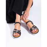 SHELOVET Women's wedge sandals black | shoptok.hr