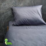 Gusenica posteljina pamučni saten siva - 140x200 Cene