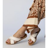 Gemre White braided women's slippers Ellinara | ePonuda.com