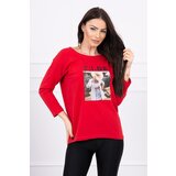 Kesi Blouse with Tide red print | shoptok.hr