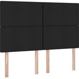  LED krevet za pohranu s madracem Crna 140 x 200 cm Tkanina | shoptok.hr