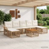  Set vanjskih sofa 8 kom. Prirodna i krema bijela Poliester | shoptok.hr