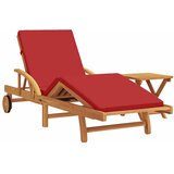  Ležaljka 2 pcs Crvena Čvrsto drvo akacije | shoptok.hr