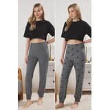 TRENDYOLMILLA Ženski set donjeg dela pidžame Thmss25Pj00017, 2 komada, Šareni | Eponuda.com
