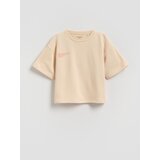 Reserved Ležerni t-shirt s printom - bež Cijene