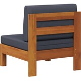  Srednja sofa s tamnosivim jastucima masivno bagremovo drvo | shoptok.hr