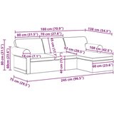SOFA Kavč Taupe Splošne dimenzije: 245 x 138 x 80 cm (Š x G x V), (5000145405) | Shoptok.si