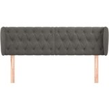  Vzglavje z ušesi temno sivo 147x23x78/88 cm žamet, (20794049) | Shoptok.si