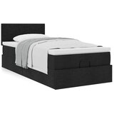  Otomanski okvir kreveta s madraca crni 90x190cm od tkanine | Eponuda.ba