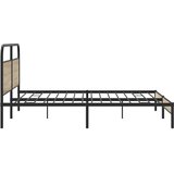  Metalni okvir kreveta bez madraca boja hrasta 193x203 cm | shoptok.hr