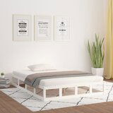 The Living Store Posteljni okvir bel 160x200 cm trden les - Posteljni Okvir, (21530153) Cene