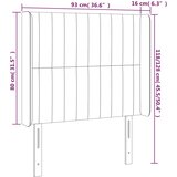  Uzglavlje s ušima tamnosmeđe 93x16x118/128 cm od tkanine | shoptok.hr