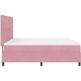  LED Box Spring Krevet s madracem Ružičasta 180 x 200 cm Baršun | shoptok.hr