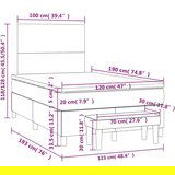  Krevet box spring s madracem tamnosivi 120 x 190 cm tkanina | shoptok.hr