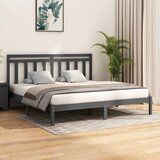  Okvir za krevet od masivne borovine sivi 200 x 200 cm | shoptok.hr