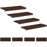 Step treads 8 kom. 80 x 25 x 2 cm Tamno smeđa Čvrsto drvo bukve | shoptok.hr