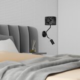  Zidna lampa SATINO 1xE27/40W/230V + 1xGU10/MR11/7W crna/siva | Eponuda.com