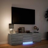 TV ormarić s LED rasvjetom Sivi Sonoma 140 x 34 x 40 cm | Eponuda.com