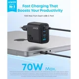 Zolo 70W 4-porta(3x USB-C i 1x USB-A) zidni punjač crni