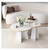 Hanah home Mushroom - Gold, White v2 klubska mizica, (20870339) | Shoptok.si