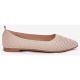 Boto Mesh Fabric Ballet Flats Women's Beige Sarina | Shoptok.si