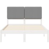  Krevetni okvir s tapiciranim uzglavljem Svijetlo siva Svjetlosiva 195.5 x 140.5 x 84.5 cm | Shoptok.si