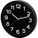Home Stenska ura, steklena sprednja stran, 1 x AA baterija, 300 mm - AWC300BK | Shoptok.si