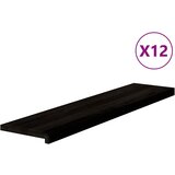  Gazišta stepenice 12 kom tamnosmeđi 110x30x2 cm masivna hrast | shoptok.hr