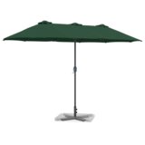  Vrtni dežnik Zelena 370 x 197 x 239 cm Poliester in aluminij, (5000160781) | Shoptok.si