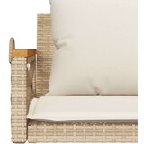 vidaXL Klupa za ljuljanje s jastucima bež 109x62x40 cm od poliratana | shoptok.hr